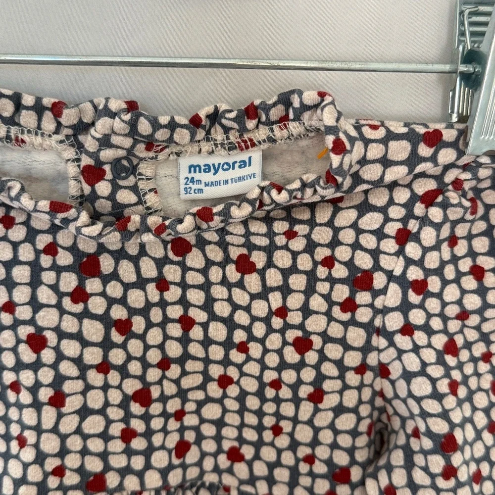 Mayoral heart print Dress 24 months